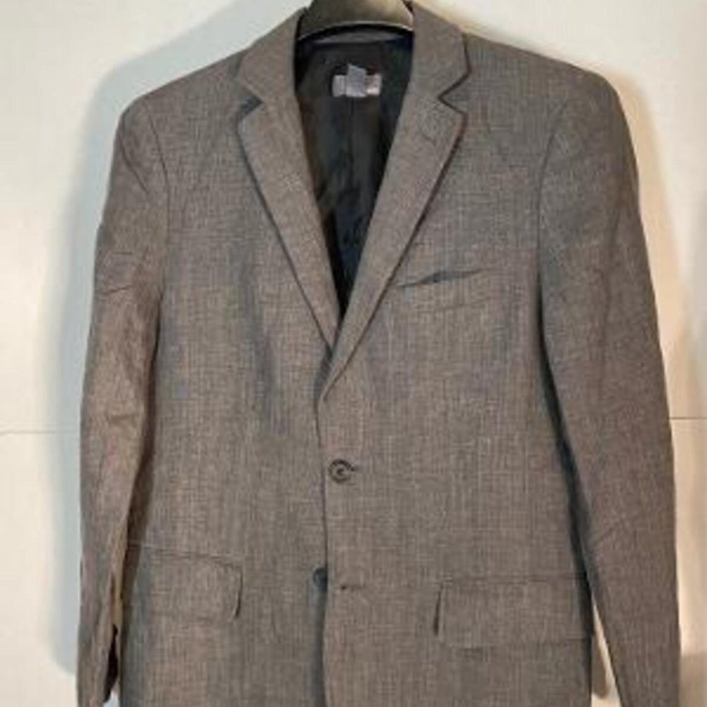 H&M DARK GREY LINEN BLAZER 36R